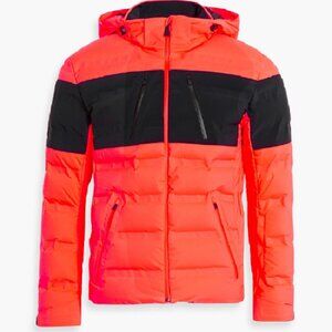 $1,650! NEW Men's Aztech Mountain Nuke Suit Down Ski Jacket Safety Orange Black